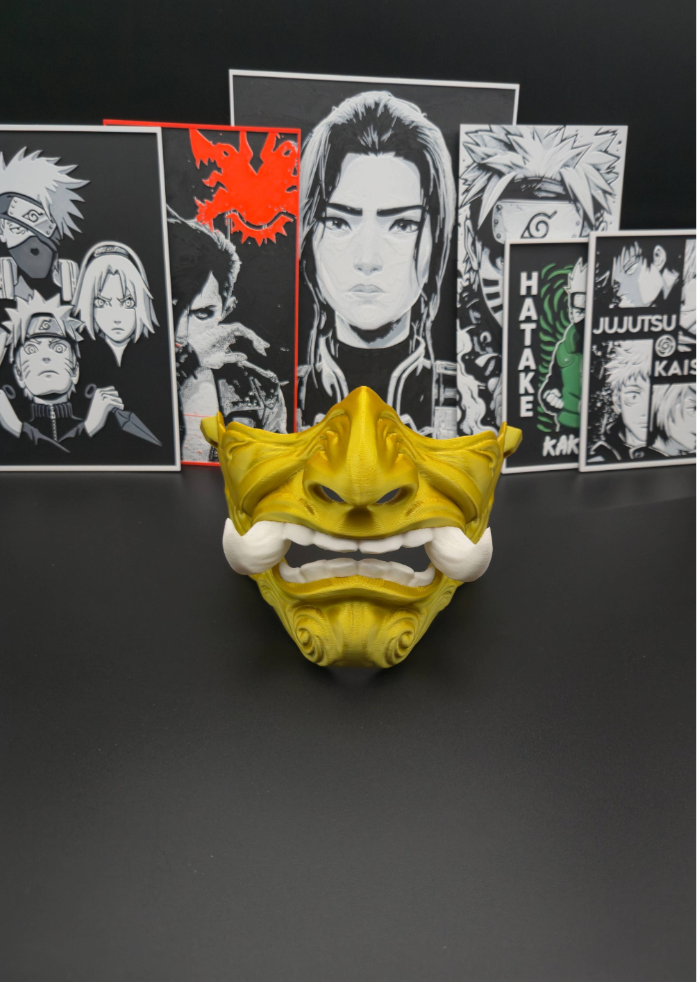 Oni-Maske Gold Silk